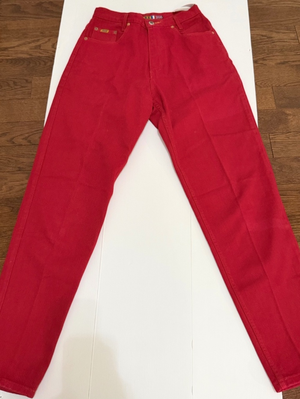 Vintage IKEDA High Waist Red Jeans. Size 29